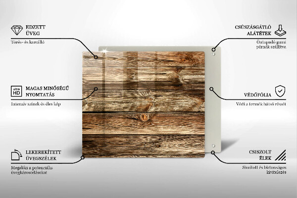 Tagliere in vetro temperato Struttura della plancia di legno