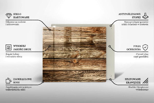 Tagliere in vetro temperato Struttura della plancia di legno