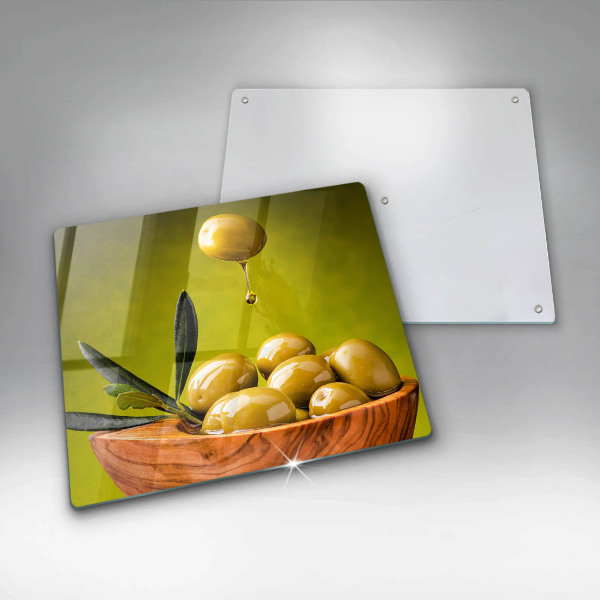 Tagliere in vetro temperato Olive gustose
