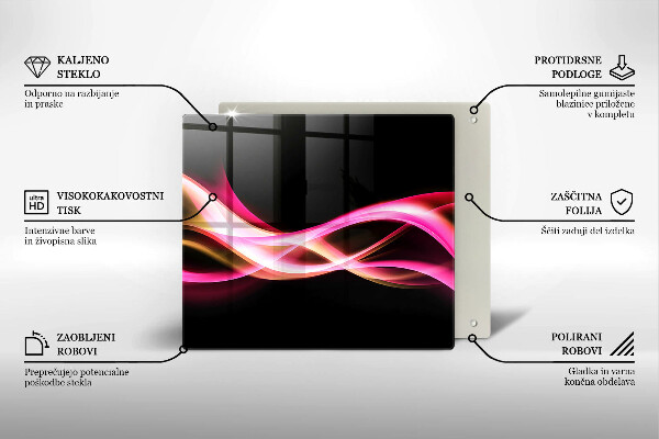 Tagliere in vetro temperato Fumo al neon astratto