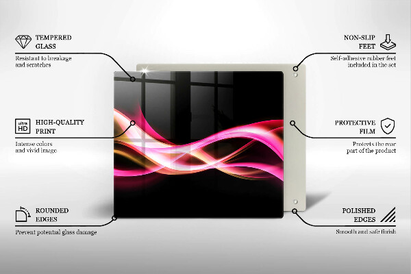Tagliere in vetro temperato Fumo al neon astratto