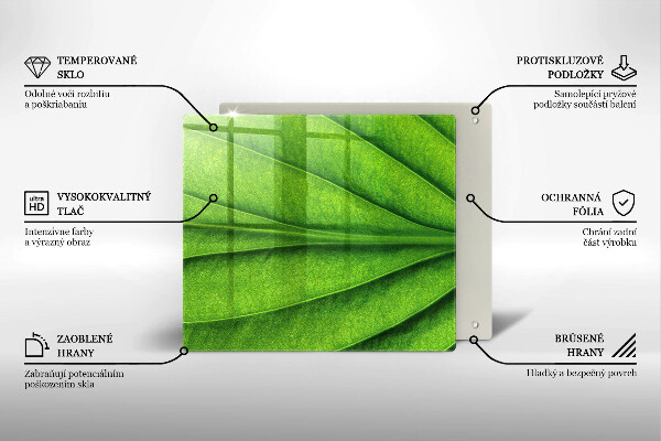 Tagliere in vetro temperato Foglia della vena naturale