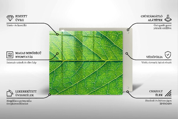 Tagliere in vetro temperato Vene delle foglie naturali