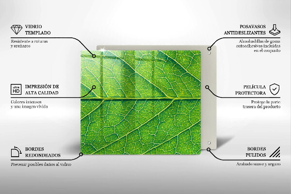 Tagliere in vetro temperato Vene delle foglie naturali