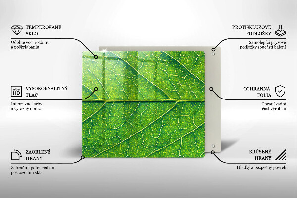 Tagliere in vetro temperato Vene delle foglie naturali