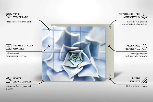 Tagliere in vetro temperato Pianta da fiore