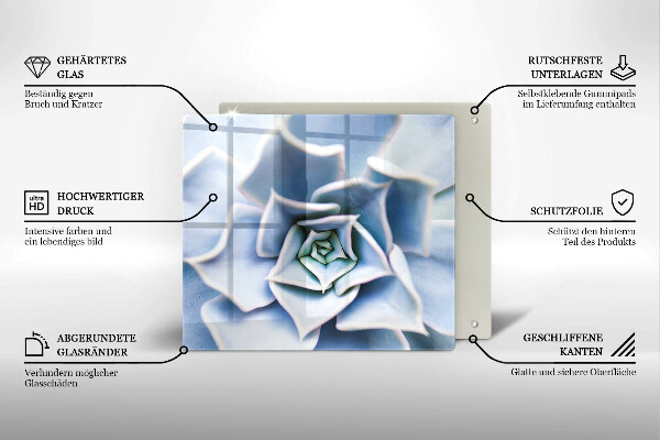 Tagliere in vetro temperato Pianta da fiore