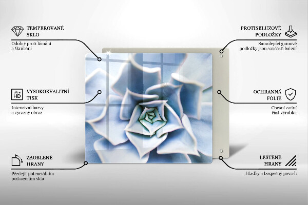 Tagliere in vetro temperato Pianta da fiore