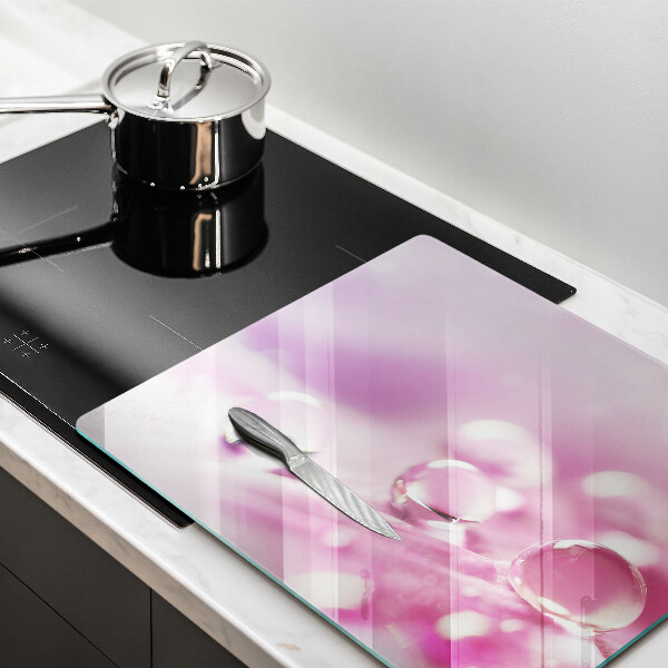 Tagliere in vetro temperato Petali di fiori di rugiada