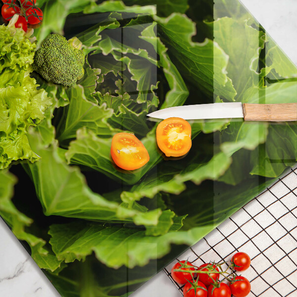 Tagliere in vetro temperato Mangiare foglie di lattuga