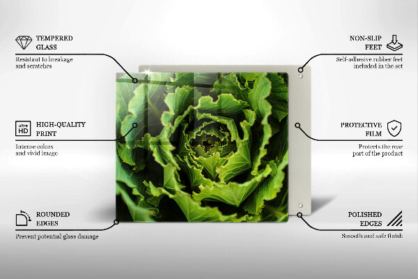 Tagliere in vetro temperato Mangiare foglie di lattuga
