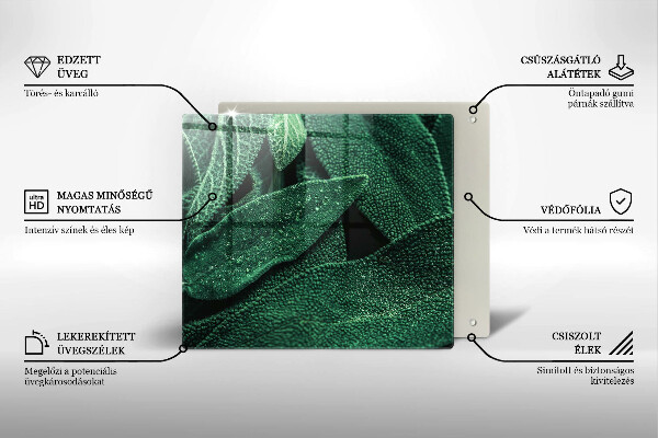 Tagliere in vetro temperato Le foglie della pianta