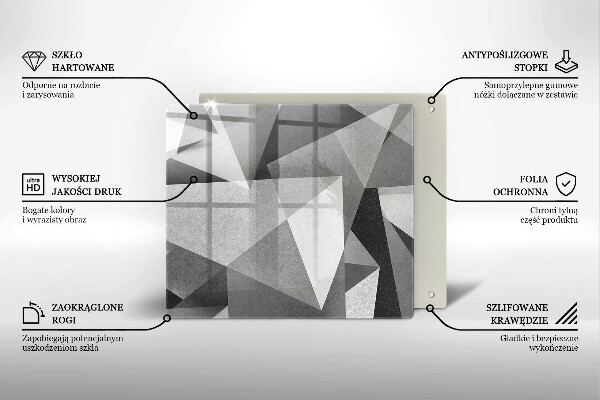 Tagliere in vetro temperato Astrazione tagliente concreta