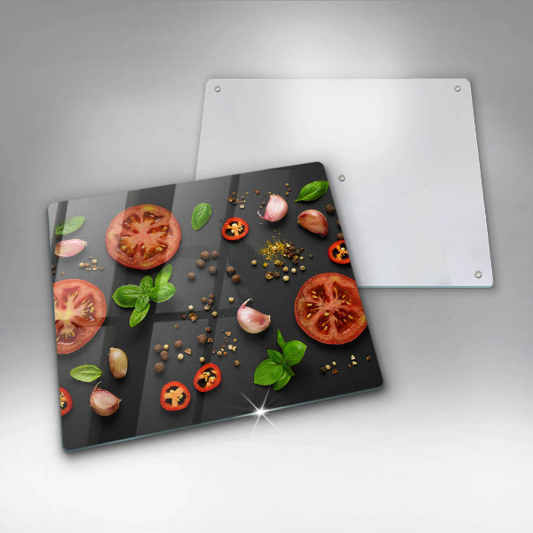 Tagliere in vetro temperato Pomodori e spezie