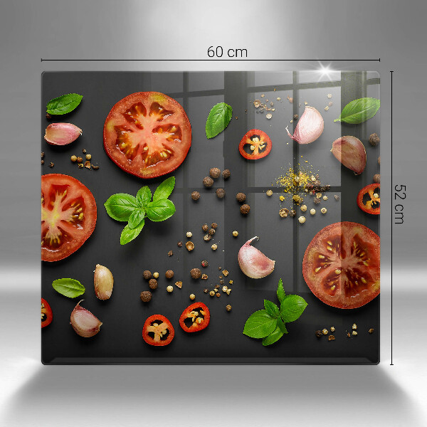 Tagliere in vetro temperato Pomodori e spezie