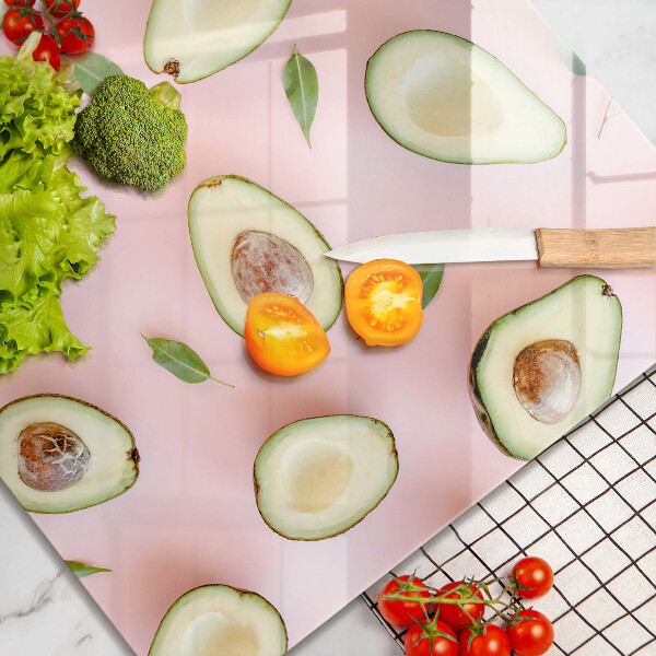 Tagliere in vetro temperato Modello di avocado