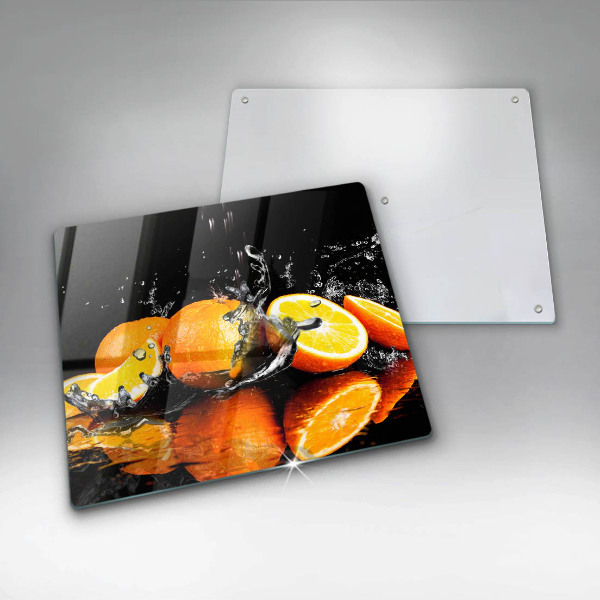Tagliere in vetro temperato Succoso frutto arancione