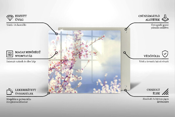 Tagliere in vetro Albero fiorito