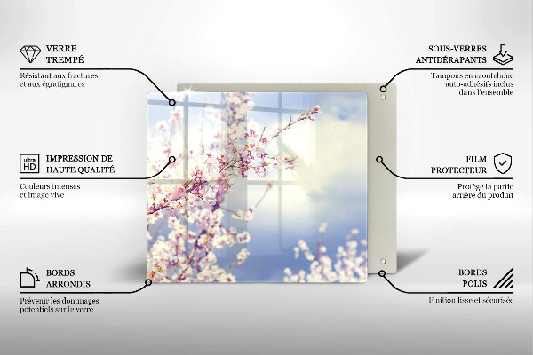 Tagliere in vetro Albero fiorito