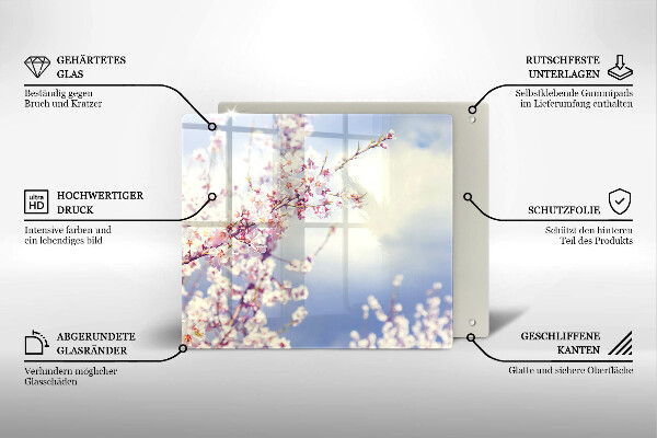 Tagliere in vetro Albero fiorito