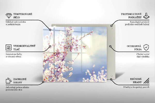 Tagliere in vetro Albero fiorito