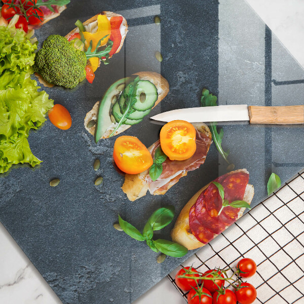 Tagliere in vetro Panini Colorati