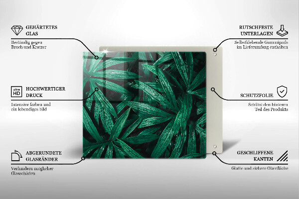 Tagliere in vetro Foglie di piante