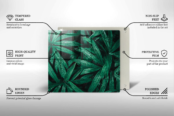 Tagliere in vetro Foglie di piante