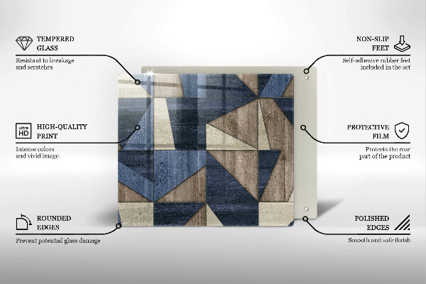 Tagliere in vetro Astrazione geometrica