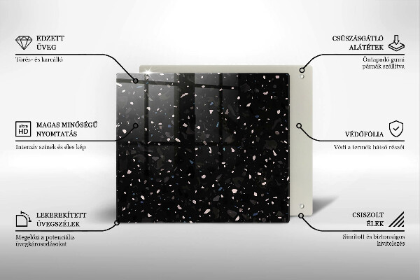 Tagliere in vetro Gres scuro