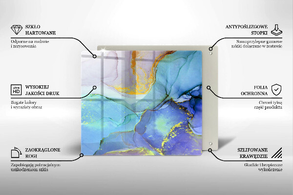 Tagliere in vetro Pietra d'oro incrinata