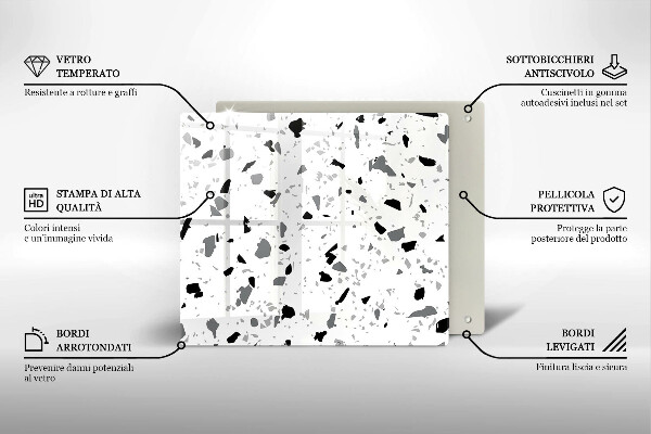 Tagliere in vetro Gres decorativo