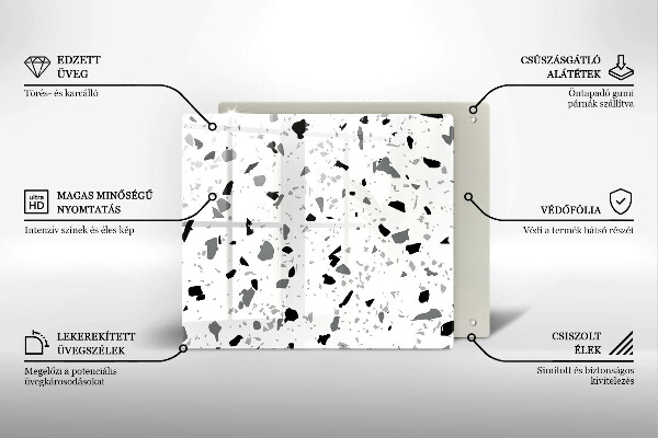 Tagliere in vetro Gres decorativo