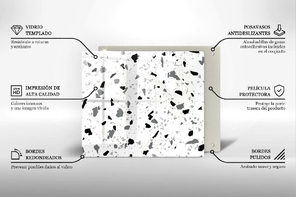 Tagliere in vetro Gres decorativo