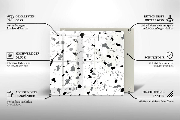 Tagliere in vetro Gres decorativo