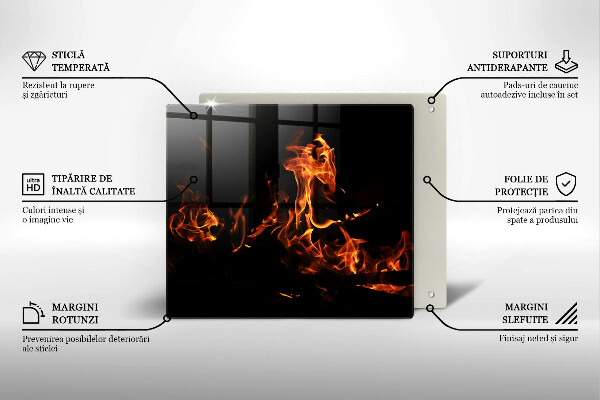 Tagliere in vetro Accendi una fiamma viva