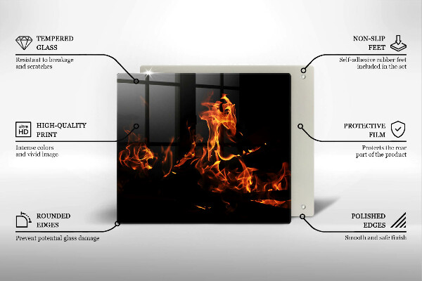 Tagliere in vetro Accendi una fiamma viva