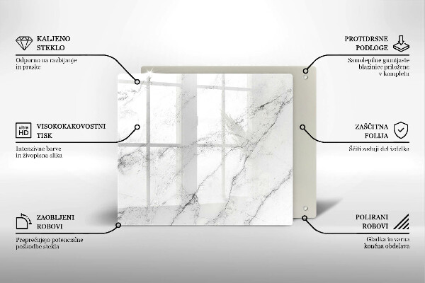 Tagliere in vetro temperato Elegante struttura in marmo