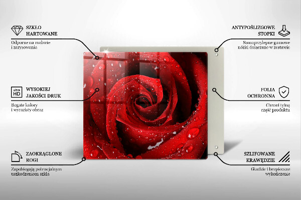 Tagliere in vetro temperato Petali di fiori di rosa