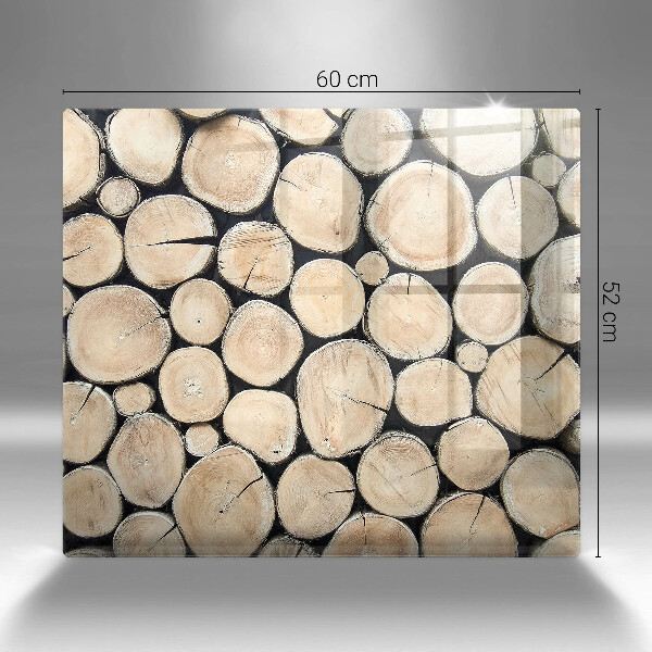 Tagliere in vetro temperato Tronchi d'albero in legno