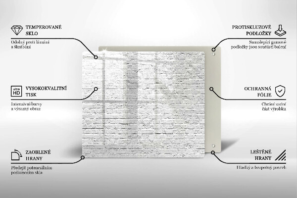 Tagliere in vetro temperato Muro di mattoni