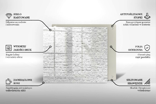 Tagliere in vetro temperato Muro di mattoni