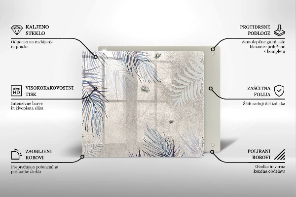 Tagliere in vetro Foglie sottili