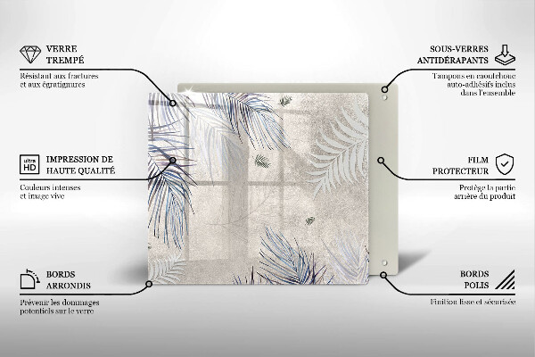 Tagliere in vetro Foglie sottili