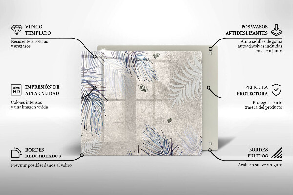 Tagliere in vetro Foglie sottili