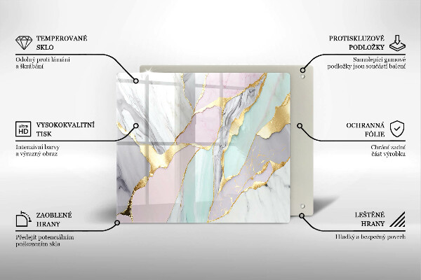 Tagliere in vetro Marmo pastello