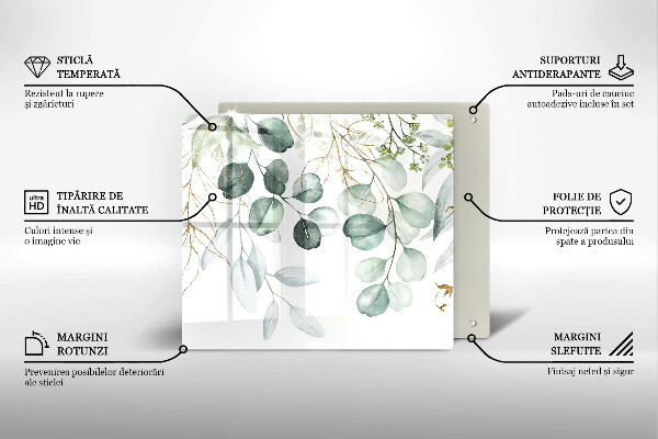 Tagliere in vetro Piante dipinte