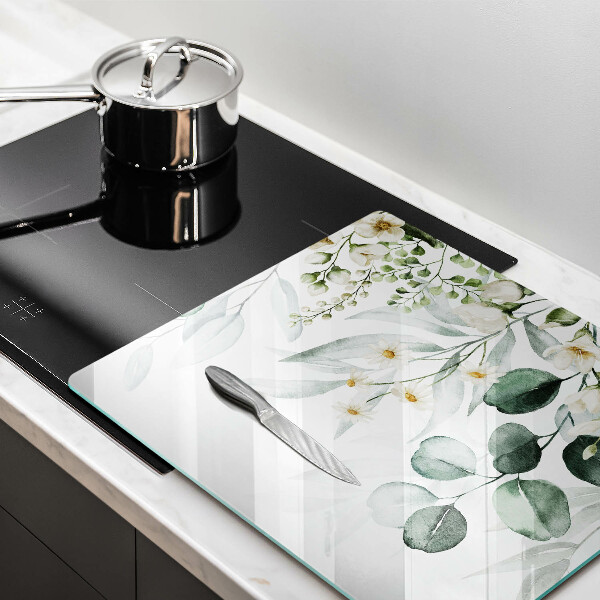 Tagliere in vetro Piante ad acquerello