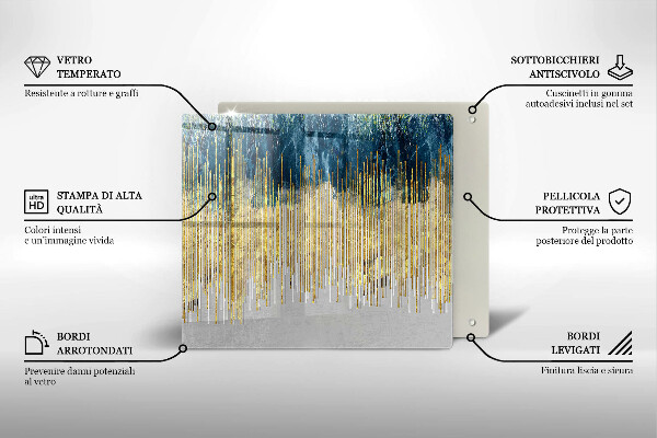 Tagliere in vetro Astrazione del designer