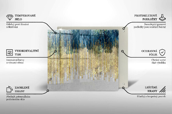 Tagliere in vetro Astrazione del designer